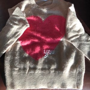 Girl’s J Crew heart sweater